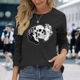 スカル×スタチュー 長袖Tシャツ 彼女への贈り物