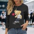 スケートボーダー クマ 長袖Tシャツ 彼女への贈り物
