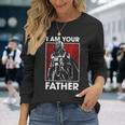 スターウォーズ クラシック 父の日 I Am Your Father 胸ポスター 長袖Tシャツ 彼女への贈り物
