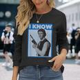 スター・ウォーズ クラシック ハン・ソロ I Know You Love Me ポスター 長袖Tシャツ 彼女への贈り物