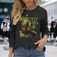 スター・ウォーズ ボバ・フェットの本 ネオン・ボバ・フェット・ライヴズ ポスター 長袖Tシャツ 彼女への贈り物