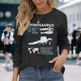 スピノサウルスのファクトシート 長袖Tシャツ 彼女への贈り物