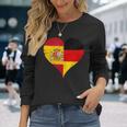 スペインとドイツのハーフaのかっこいい国旗 スペイン ドイツの国旗 Pain German Flag 長袖Tシャツ 彼女への贈り物