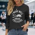 ダイビング I Work Well Under Pressure ダイビング・スポーツ ダイバーの言葉 長袖Tシャツ 彼女への贈り物