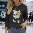 チワワ インポケット チワワ 長髪 チワワ 犬好き 長袖Tシャツ 彼女への贈り物