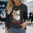 チワワ ロングヘア チワワ ロングヘア ママ ママ 犬好き 長袖Tシャツ 彼女への贈り物