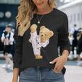 テディ空手ベア 長袖Tシャツ 彼女への贈り物
