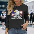 トランプ 2024年 イーグル アメリカ国旗 ドナルド・トランプ選挙 2024年 長袖Tシャツ 彼女への贈り物