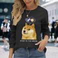 ドージコインdogecoin Hodl 月へ月にto The Moon 暗号通貨doge Memeドージミーム 長袖Tシャツ 彼女への贈り物