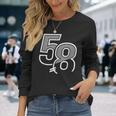 ナンバー58 スポーツジャージ 58 誕生日 長袖Tシャツ 彼女への贈り物