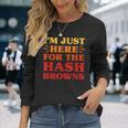 ハッシュブラウンズ I Love Hash Browns面白い食べ物 ハッシュブラウンズ好き 長袖Tシャツ 彼女への贈り物