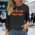 ハッピーハロウィン魔女 You Were Here 不気味なコスチューム 長袖Tシャツ 彼女への贈り物