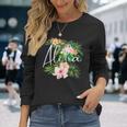 ハワイアンハイビスカスの花 アロハ 長袖Tシャツ 彼女への贈り物