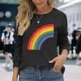 ハーフレインボー Roygbiv カラフルラッキーレインボー 長袖Tシャツ 彼女への贈り物