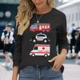 パトカー 消防車 救急車 ファーストレスポンダーデザイン 長袖Tシャツ 彼女への贈り物
