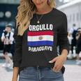 パラグアイプライド パラグアイ国旗 Orgullo Paraguayo 長袖Tシャツ 彼女への贈り物