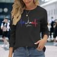 パリのスカイライン ハートビート 愛 エッフェル塔 愛 フランスi Love Paris 長袖Tシャツ 彼女への贈り物