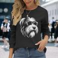 ビアデッド・コリー サングラス 犬 グラフィック デザイン 長袖Tシャツ 彼女への贈り物
