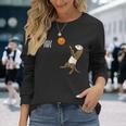 フェレット バスケットボール ボール スポーツ 長袖Tシャツ 彼女への贈り物