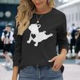 フレンチブルドッグ ヨガポーズシャツ 愛のハートフレンチギフト付き 長袖Tシャツ 彼女への贈り物