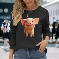 ブタ 国産ブタ ラブ・リトル・ピギー 長袖Tシャツ 彼女への贈り物