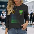 ブラジル国旗 ブラジルのプライド愛好家 長袖Tシャツ 彼女への贈り物