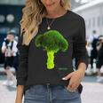 ブロッコリー 大 写真 & 文字 Broccoli Big Photo & Text 長袖Tシャツ 彼女への贈り物