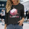 ブロブフィッシュ Blobfish 深海のおじさん 深海のアイドル ぷよぷよ おもしろい かわいい 魚 動物 きもかわ 長袖Tシャツ 彼女への贈り物