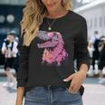 ヘアリー T-Rex パステルゴス ティラノサウルス 恐竜 サングラス 長袖Tシャツ 彼女への贈り物