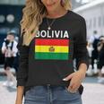 ボリビア ボリビア国旗 長袖Tシャツ 彼女への贈り物