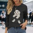 ポケットに入った面白いcavachon Dog Cavachon Dog好きのための 長袖Tシャツ 彼女への贈り物