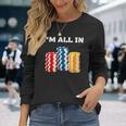 ポーカープレイヤー I'm All In カード カジノ 恋人 ギフト ギャンブル 長袖Tシャツ 彼女への贈り物