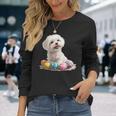 マルチーズ 犬 犬種 ハッピーイースター メンズ レディース キッズ 長袖Tシャツ 彼女への贈り物