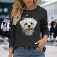 マルチーズ小型マルチーズ犬犬大好き甘いマルチーズ 長袖Tシャツ 彼女への贈り物
