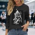 ミュージシャン チェロ奏者 面白い猫 チェロ奏者 長袖Tシャツ 彼女への贈り物