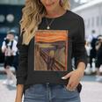 ムンクの叫び【世界の名画】エドヴァルド・ムンク Edvard Munch 美術館アート 長袖Tシャツ 彼女への贈り物