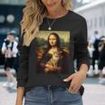 モナリザ 猫 長袖Tシャツ 彼女への贈り物