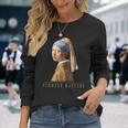 ヤン・フェルメール オランダの画家 真珠の耳飾りの少女 長袖Tシャツ 彼女への贈り物