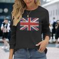 ユニオンジャック ヴィンテージ 英国国旗 ブリティッシュレトロフラッグ 長袖Tシャツ 彼女への贈り物