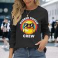 ラバーダッキークルーアイラブダックスラバーズファニーラバーダック 長袖Tシャツ 彼女への贈り物