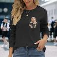 ラブラドゥードル愛好家のためのポケットに入った面白いラブラドゥードル。 長袖Tシャツ 彼女への贈り物
