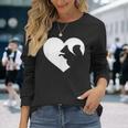 リス どんぐり 森 動物好き ハートツリー シマリス ナッツ 長袖Tシャツ 彼女への贈り物