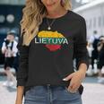 リトアニア国旗 Lietuva アンティーク調 メンズ レディース キッズ 長袖Tシャツ 彼女への贈り物
