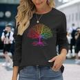 レインボーフラッグ ツリー・オブ・ライフ Lgbt ゲイ・プライド月間 Lgbtqアライ 長袖Tシャツ 彼女への贈り物
