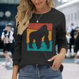 レトロ ゴリラ I エステティック ゴリラ I モンキー I ゴリラ 長袖Tシャツ 彼女への贈り物