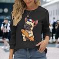 レトロ ヴィンテージ かわいい フレンチブルドッグ パリ お土産 ギフト 長袖Tシャツ 彼女への贈り物