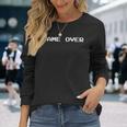 レトロヴィンテージ80年代アーケードコンソールゲームオーバー 長袖Tシャツ 彼女への贈り物