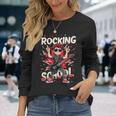 ロッキング・100デイズ・オブ・スクール・ファニー・ギター・キッズ 長袖Tシャツ 彼女への贈り物