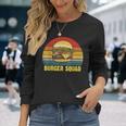 ヴィンテージ バーガー スクワッド チーズバーガー ハンバーガー 恋人へのギフトに 長袖Tシャツ 彼女への贈り物