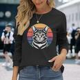ヴィンテージ猫 長袖Tシャツ 彼女への贈り物